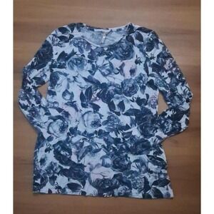 Womens Banana Republic Floral Stretch Long Sleeve Top Shirt